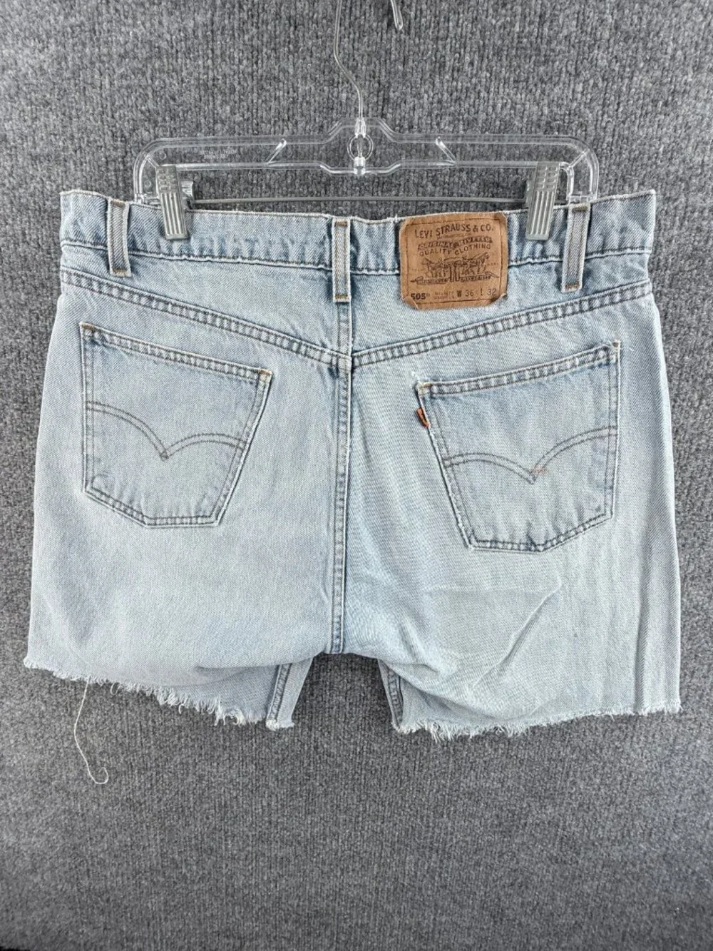VTG Levis Orange Tab Blue Y2k Cotton Denim Jort 36 Shorts Men Adult ACTL 35x6